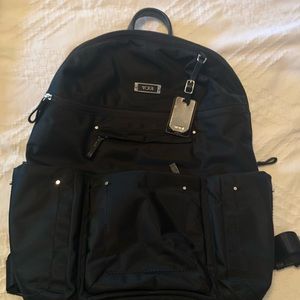 Women’s Tumi Black Backpack w/ silver detail 🎒